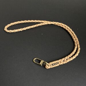 Schlüsselband Naturleder geflochten 2