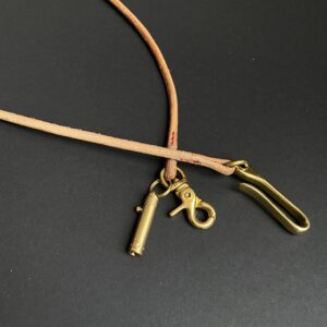 Schlüsselband Naturleder Solid